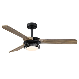 52" Aerofanture Hamptons Industrial DC Motor Downrod Mount Reversible Ceiling Fan with Lighting and Remote Control