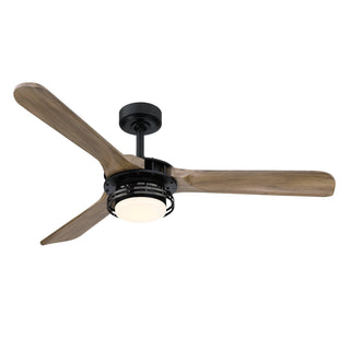 52" Aerofanture Hamptons Industrial DC Motor Downrod Mount Reversible Ceiling Fan with Lighting and Remote Control