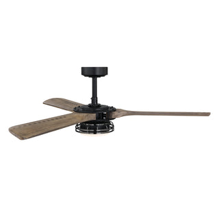 52" Aerofanture Hamptons Industrial DC Motor Downrod Mount Reversible Ceiling Fan with Lighting and Remote Control