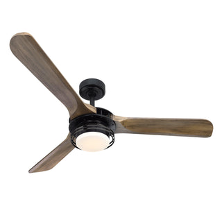 52" Aerofanture Hamptons Industrial DC Motor Downrod Mount Reversible Ceiling Fan with Lighting and Remote Control