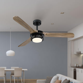 52" Aerofanture Hamptons Industrial DC Motor Downrod Mount Reversible Ceiling Fan with Lighting and Remote Control