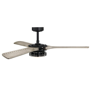 52" Aerofanture Hamptons Industrial DC Motor Downrod Mount Reversible Ceiling Fan with Lighting and Remote Control
