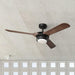 52" Aerofanture Industrial DC Motor Downrod Mount Reversible Ceiling Fan with Lighting and Remote Control - ParrotUncle