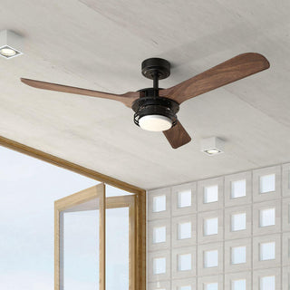 52" Aerofanture Hamptons Industrial DC Motor Downrod Mount Reversible Ceiling Fan with Lighting and Remote Control