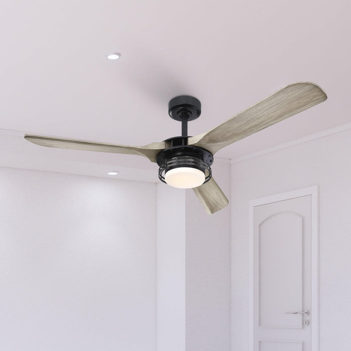 52" Aerofanture Industrial DC Motor Downrod Mount Reversible Ceiling Fan with Lighting and Remote Control - ParrotUncle