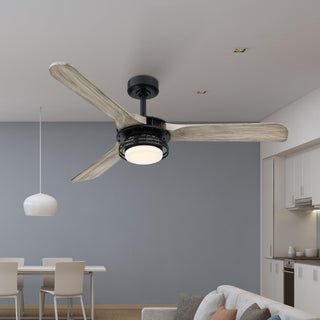 52" Aerofanture Hamptons Industrial DC Motor Downrod Mount Reversible Ceiling Fan with Lighting and Remote Control