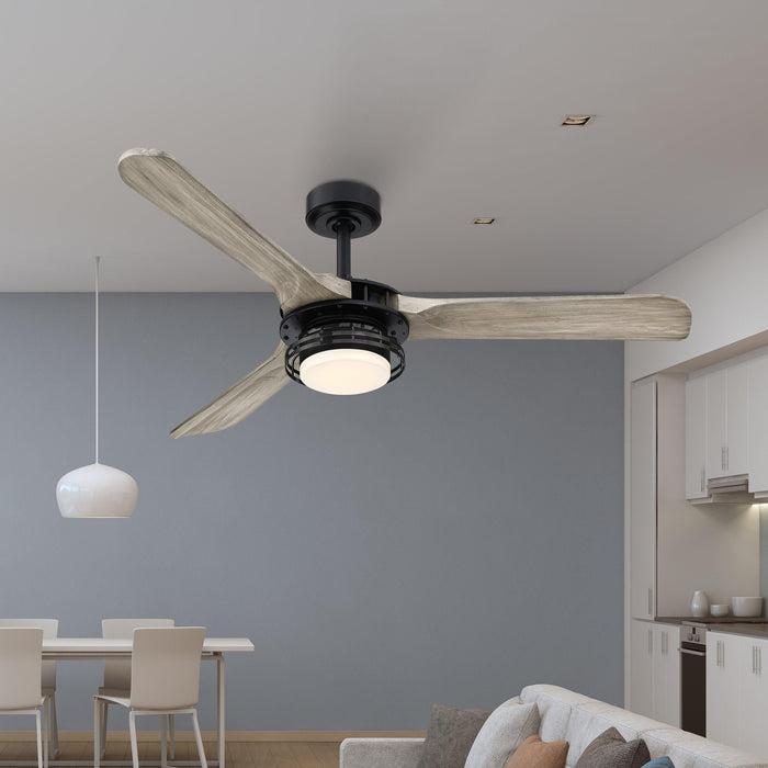 52" Aerofanture Industrial DC Motor Downrod Mount Reversible Ceiling Fan with Lighting and Remote Control - ParrotUncle