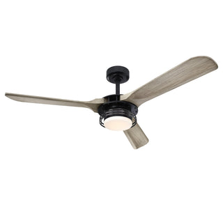 52" Aerofanture Hamptons Industrial DC Motor Downrod Mount Reversible Ceiling Fan with Lighting and Remote Control
