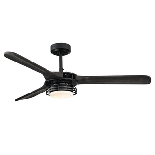 52" Aerofanture Hamptons Industrial DC Motor Downrod Mount Reversible Ceiling Fan with Lighting and Remote Control