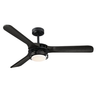52" Aerofanture Hamptons Industrial DC Motor Downrod Mount Reversible Ceiling Fan with Lighting and Remote Control