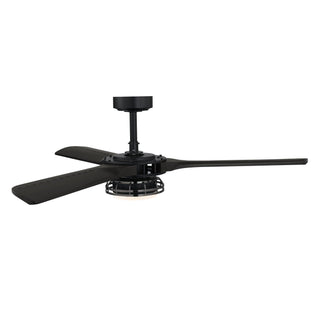 52" Aerofanture Hamptons Industrial DC Motor Downrod Mount Reversible Ceiling Fan with Lighting and Remote Control