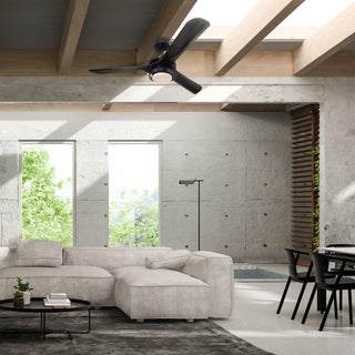 52" Aerofanture Hamptons Industrial DC Motor Downrod Mount Reversible Ceiling Fan with Lighting and Remote Control