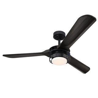 52" Aerofanture Hamptons Industrial DC Motor Downrod Mount Reversible Ceiling Fan with Lighting and Remote Control