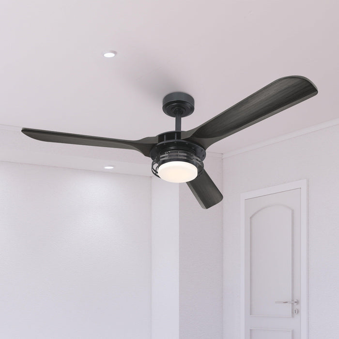52" Aerofanture Industrial DC Motor Downrod Mount Reversible Ceiling Fan with Lighting and Remote Control - ParrotUncle