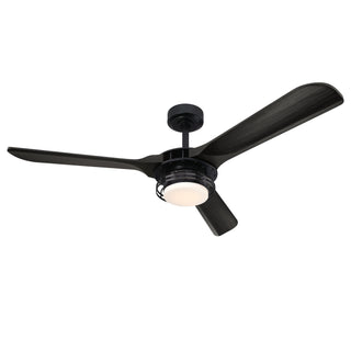 52" Aerofanture Hamptons Industrial DC Motor Downrod Mount Reversible Ceiling Fan with Lighting and Remote Control
