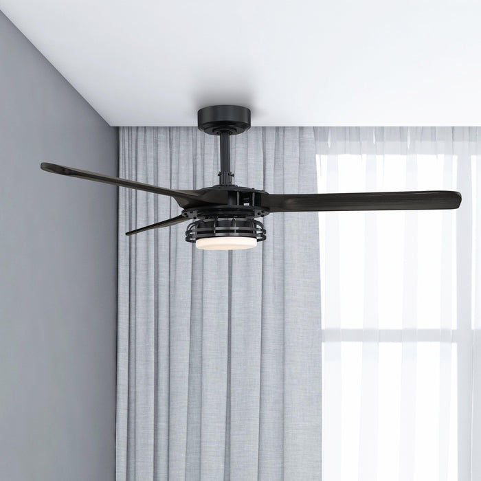 52" Aerofanture Industrial DC Motor Downrod Mount Reversible Ceiling Fan with Lighting and Remote Control - ParrotUncle