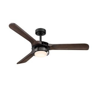 52" Aerofanture Hamptons Industrial DC Motor Downrod Mount Reversible Ceiling Fan with Lighting and Remote Control