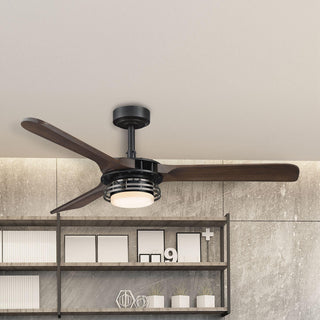 52" Aerofanture Hamptons Industrial DC Motor Downrod Mount Reversible Ceiling Fan with Lighting and Remote Control