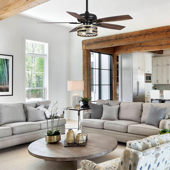 52" Alward Smart Fan with Light Kit - ParrotUncle