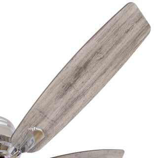 52" Bangatore Traditional Chrome Flush Mount Reversible Ceiling Fan with Lighting and Remote Control