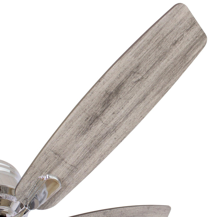 52" Bangatore Modern Chrome Flush Mount Reversible Ceiling Fan with Lighting and Remote Control - ParrotUncle