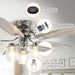 52" Bangatore Modern Chrome Flush Mount Reversible Ceiling Fan with Lighting and Remote Control - ParrotUncle