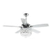 52" Berkshire Modern Downrod Mount Reversible Crystal Ceiling Fan with Lighting and Remote Control - ParrotUncle