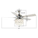52" Berkshire Modern Downrod Mount Reversible Crystal Ceiling Fan with Lighting and Remote Control - ParrotUncle