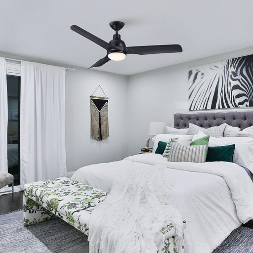 52" Cason Induatrial Downrod Mount Reversible Ceiling Fan with LED Lighting and Remote Control - ParrotUncle