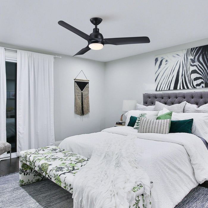 52" Cason Induatrial Downrod Mount Reversible Ceiling Fan with LED Lighting and Remote Control - ParrotUncle