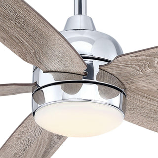 52" Dicken Hamptons Farmhouse Downrod Mount Reversible Ceiling Fan with Lighting and Remote Control