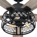 52" Divisadero Farmhouse Downrod Mount Reversible Crystal Ceiling Fan with Lighting and Remote Control - ParrotUncle