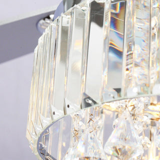 52" Elkton Modern Reversible Crystal Ceiling Fan With Chandelier