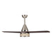 52" Farmhouse Satin Nickel Downrod Mount Reversible Crystal Ceiling Fan with Lighting and Remote Control - ParrotUncle