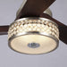 52" Farmhouse Satin Nickel Downrod Mount Reversible Crystal Ceiling Fan with Lighting and Remote Control - ParrotUncle