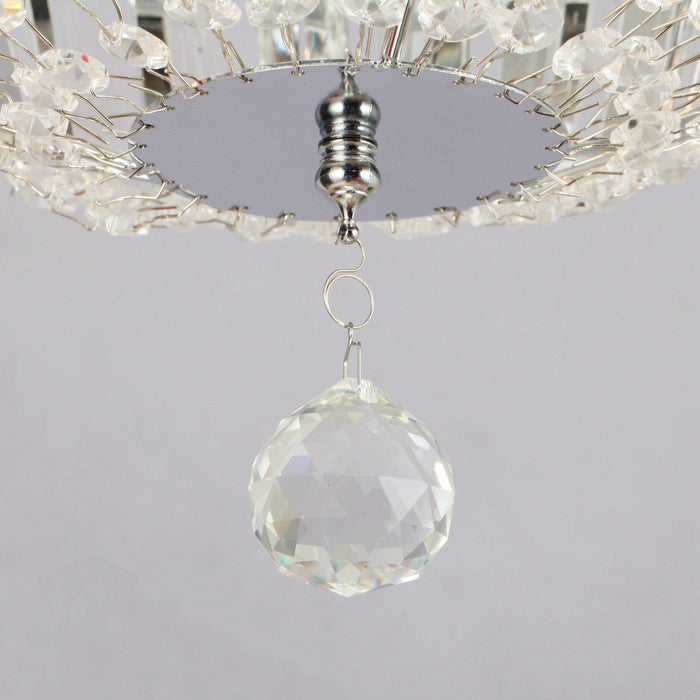 52" Ganga Modern Downrod Mount Reversible Crystal Ceiling Fan with Lighting and Remote Control - ParrotUncle