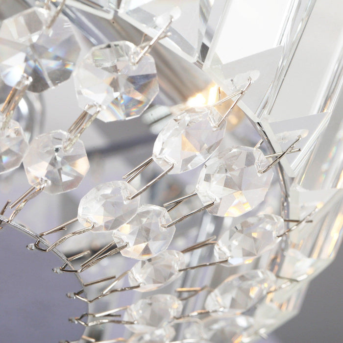 52" Ganga Modern Downrod Mount Reversible Crystal Ceiling Fan with Lighting and Remote Control - ParrotUncle