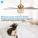 52" Ganga Modern Downrod Mount Reversible Crystal Ceiling Fan with Lighting and Remote Control - ParrotUncle