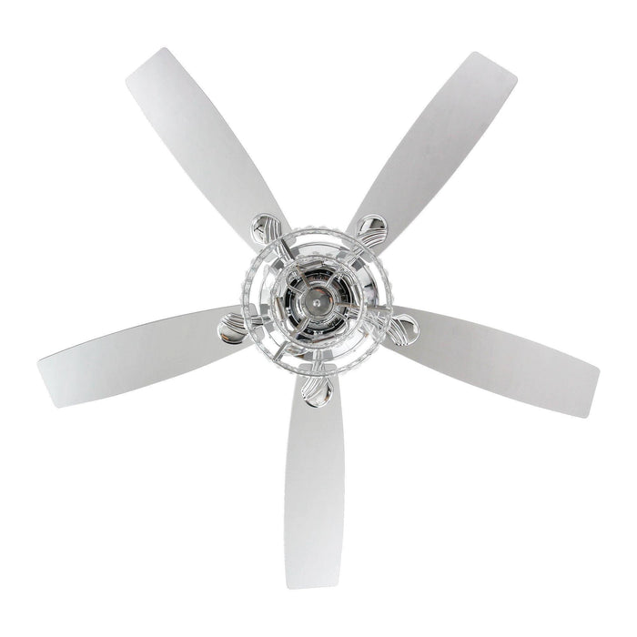 52" Howell Modern Downrod Mount Reversible Crystal Ceiling Fan with Lighting and Remote Control - ParrotUncle