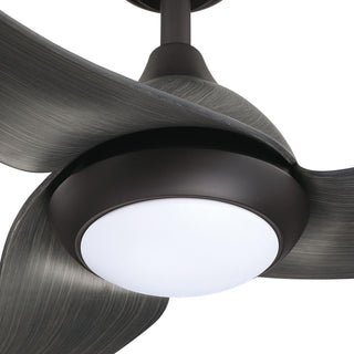 52" Hamptons Industrial DC Motor Downrod Mount Reversible Ceiling Fan with LED Lighting and Remote Control