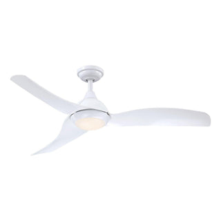 52" Hamptons Industrial DC Motor Downrod Mount Reversible Ceiling Fan with LED Lighting and Remote Control