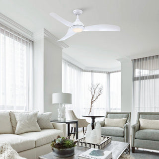 52" Hamptons Industrial DC Motor Downrod Mount Reversible Ceiling Fan with LED Lighting and Remote Control
