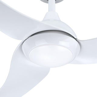 52" Hamptons Industrial DC Motor Downrod Mount Reversible Ceiling Fan with LED Lighting and Remote Control