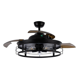 52" Jamshedpur Industrial Downrod Mount Ceiling Fan with Lighting and Remote Control - ParrotUncle