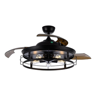 52" Jamshedpur Industrial Downrod Mount Ceiling Fan with Lighting and Remote Control