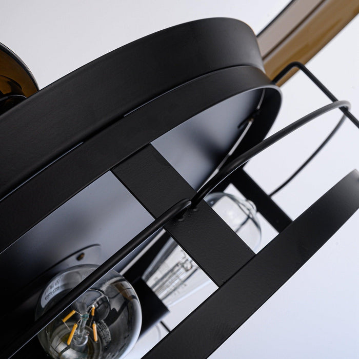 52" Jamshedpur Industrial Downrod Mount Ceiling Fan with Lighting and Remote Control - ParrotUncle