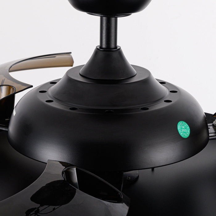 52" Jamshedpur Industrial Downrod Mount Ceiling Fan with Lighting and Remote Control - ParrotUncle