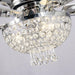 52" Kanpur Modern Chrome Flush Mount Reversible Crystal Ceiling Fan with Lighting and Remote Control - ParrotUncle