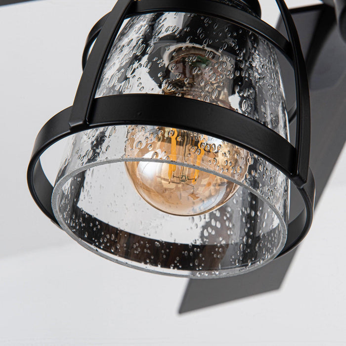 52" Kashmir Industrial Downrod Mount Reversible Ceiling Fan with Lighting and Remote Control - ParrotUncle