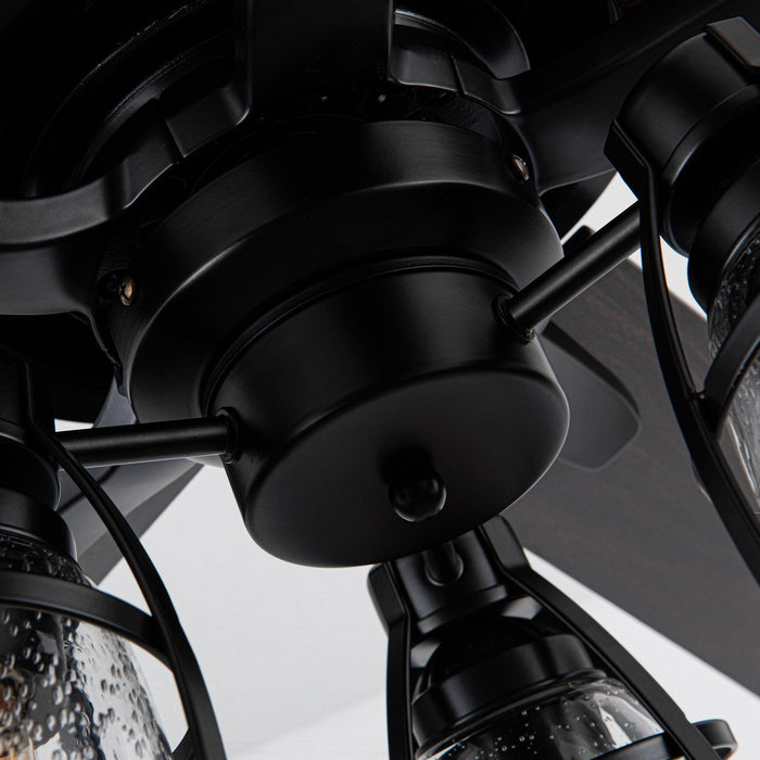 52" Kashmir Industrial Downrod Mount Reversible Ceiling Fan with Lighting and Remote Control - ParrotUncle